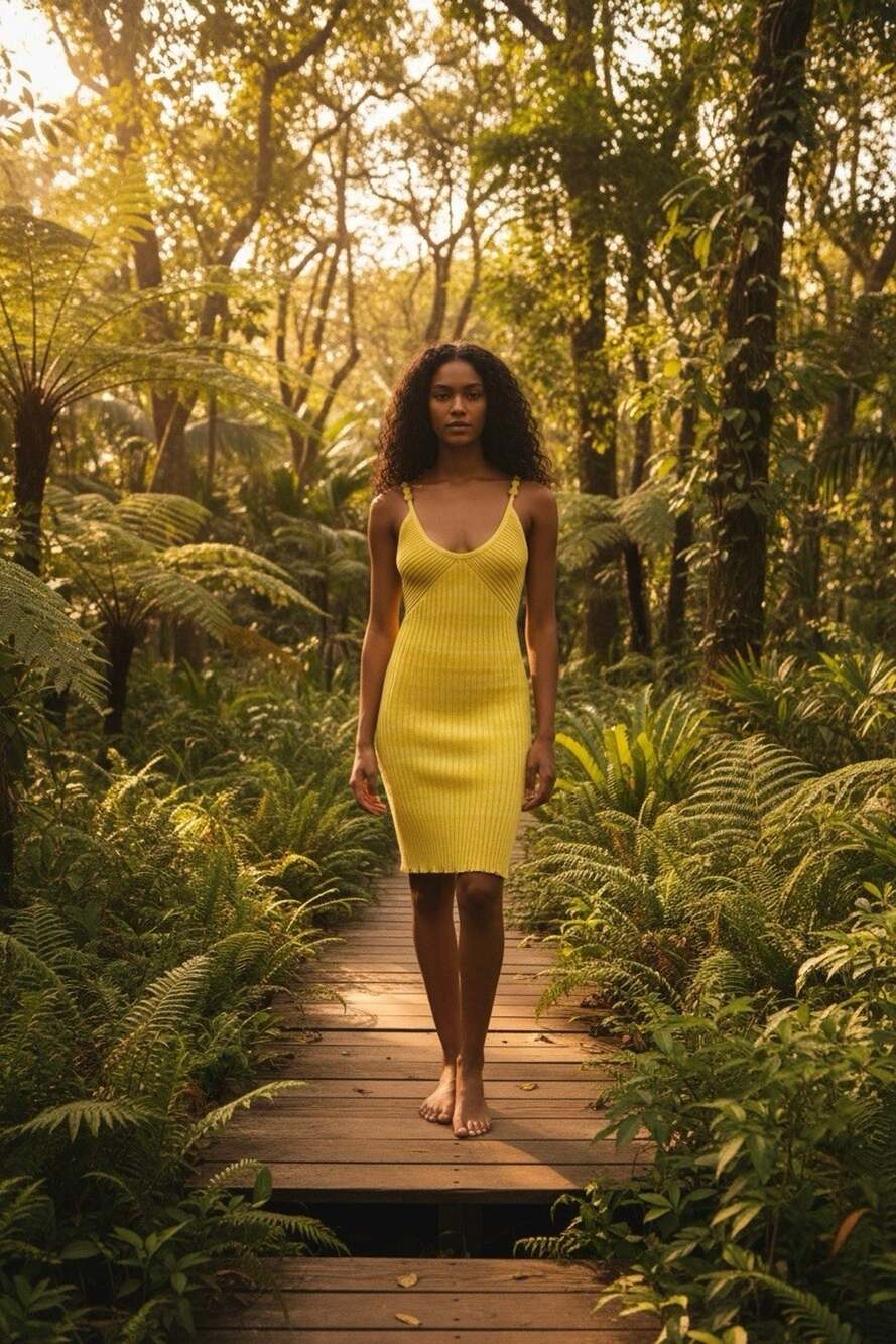 House Of Harlow 1960 Stretch Bodycon Midi Dress Yellow Beaded Shoulder Large